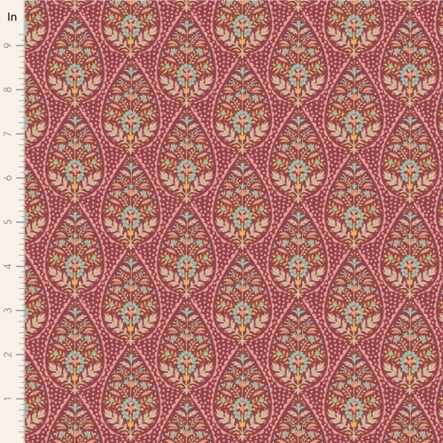 Tilda Patchwork Stoff Baumwolle - Sanctuary - Adina Maroon